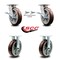 Service Caster 8 Inch Kingpinless Poly on Polyolefin Wheel Caster Swivel Locks 2 Rigid, 2PK SCC-KP30S820-PPUR-BSL-2-R-2 - alternate 3